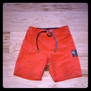 EUC Boys Volcom Orange Board Shorts